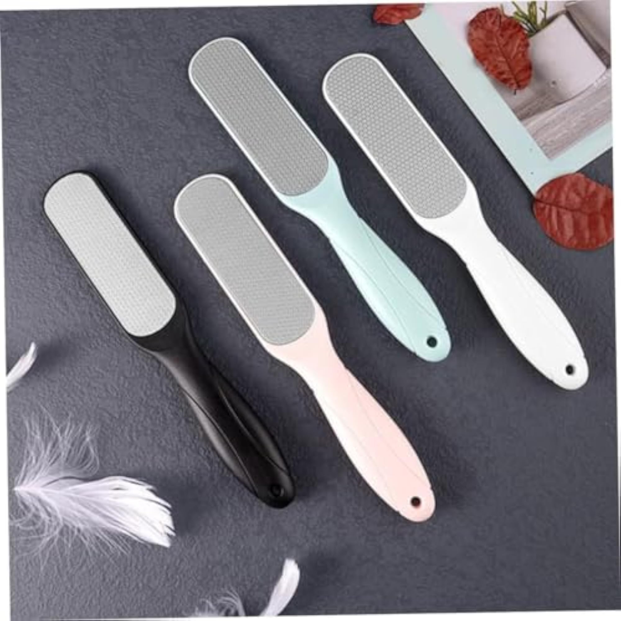 2 Pcs Double Sided Multidirectional Nickel Foot File Callus Remover